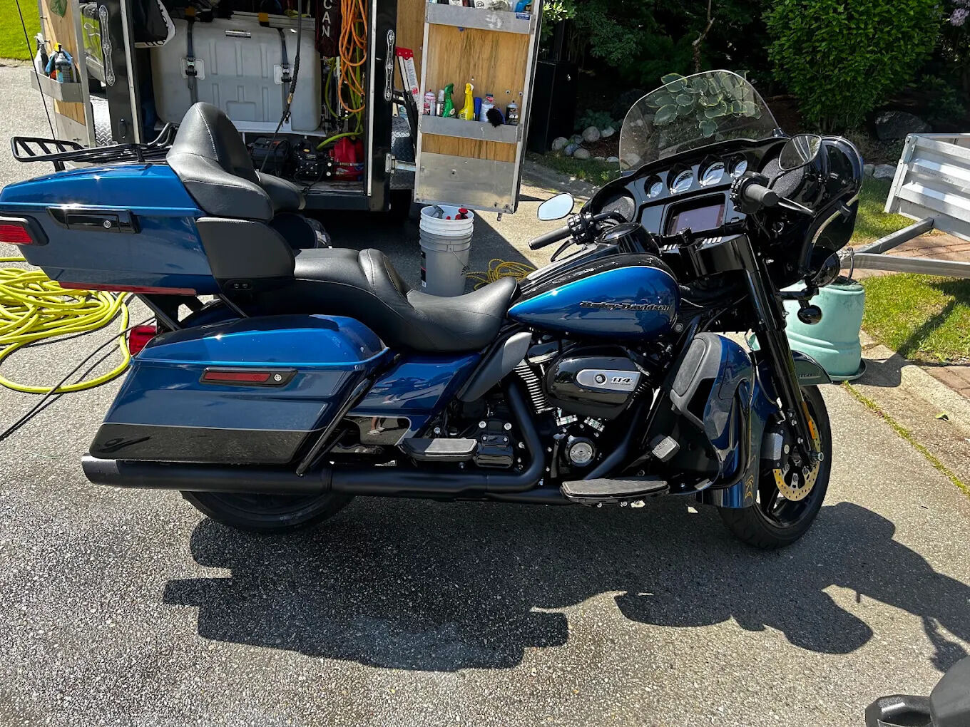 Harley-Davidson Ultra Limited motorcycle after full detail